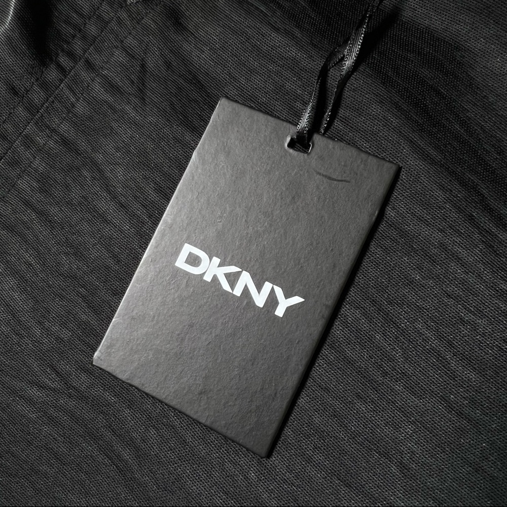 NWT DKNY Black V Neck Maxi Dress with Cargo Pocket Size XXS - Picture 14 of 14